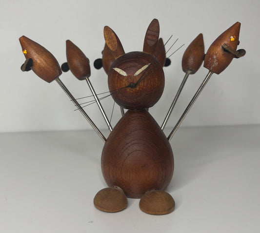 Mouse Theme Hors D'oeuvres Forks and Holder