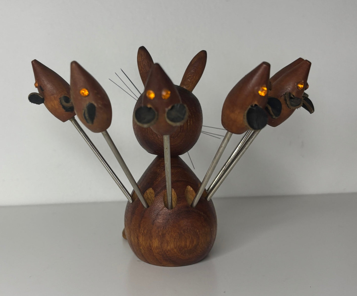 Mouse Theme Hors D'oeuvres Forks and Holder