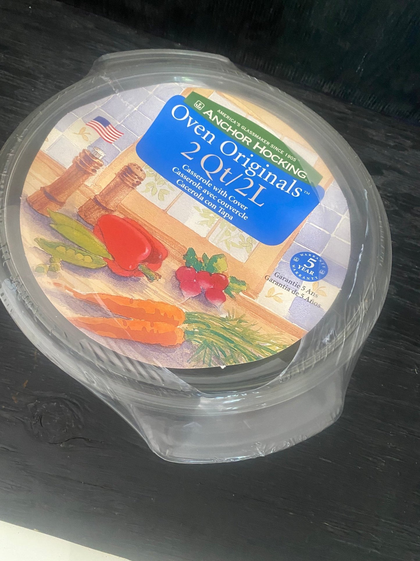 New Anchor Hocking 2 Quart Glass Casserole Dish