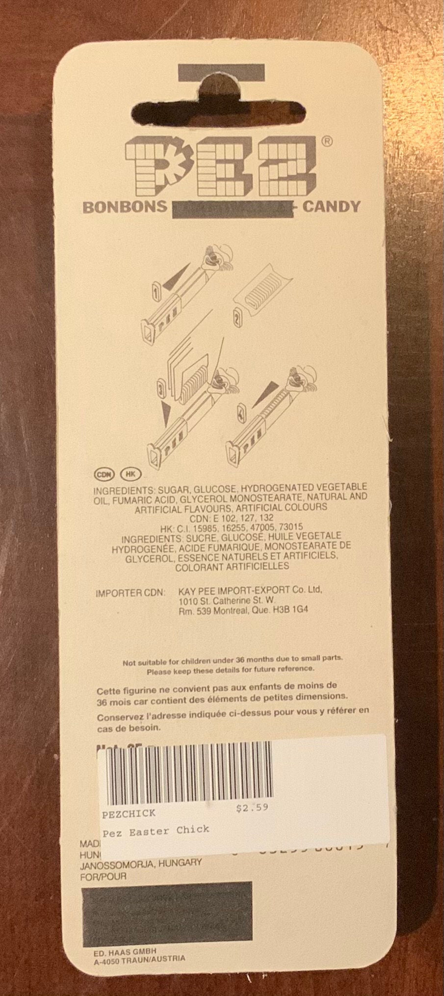 New Vintage Easter Chick in Egg Pez dispenser