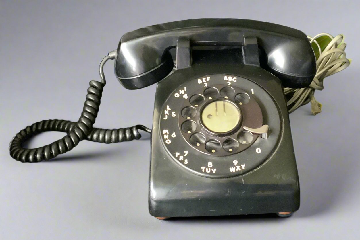 Northern Electric Black Rotary Desk Telephone