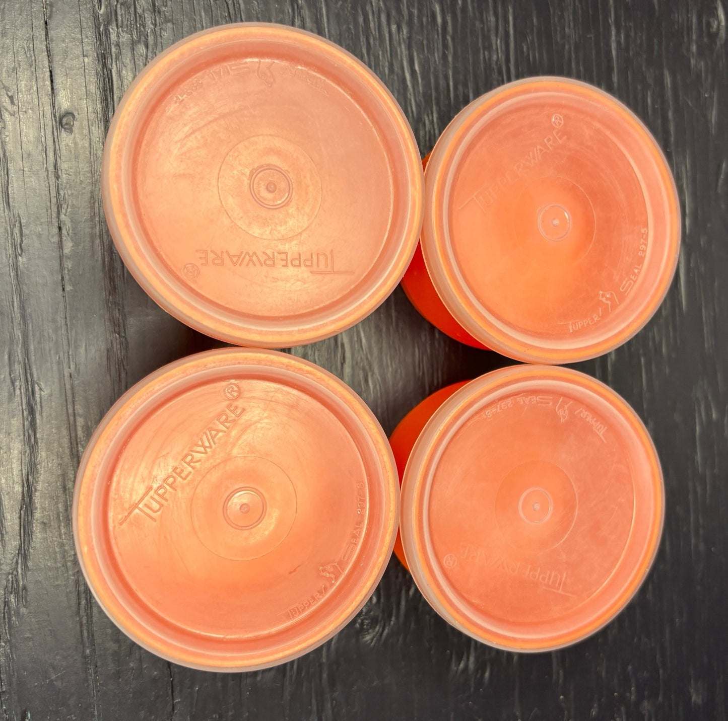 Orange Tupperware Snack Cups Set of 4