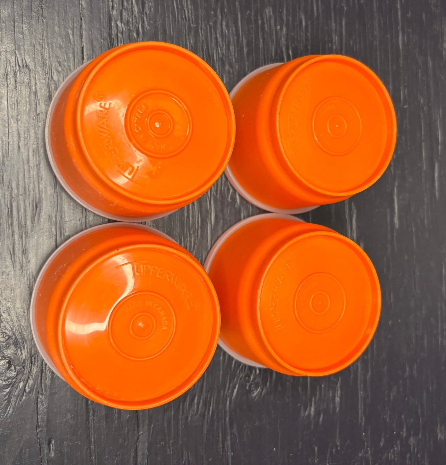 Orange Tupperware Snack Cups Set of 4