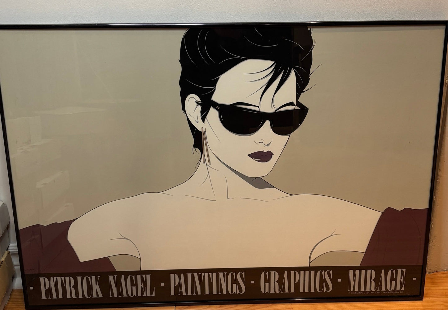 Patrick Nagel Framed Mirage Edition Sunglasses Poster