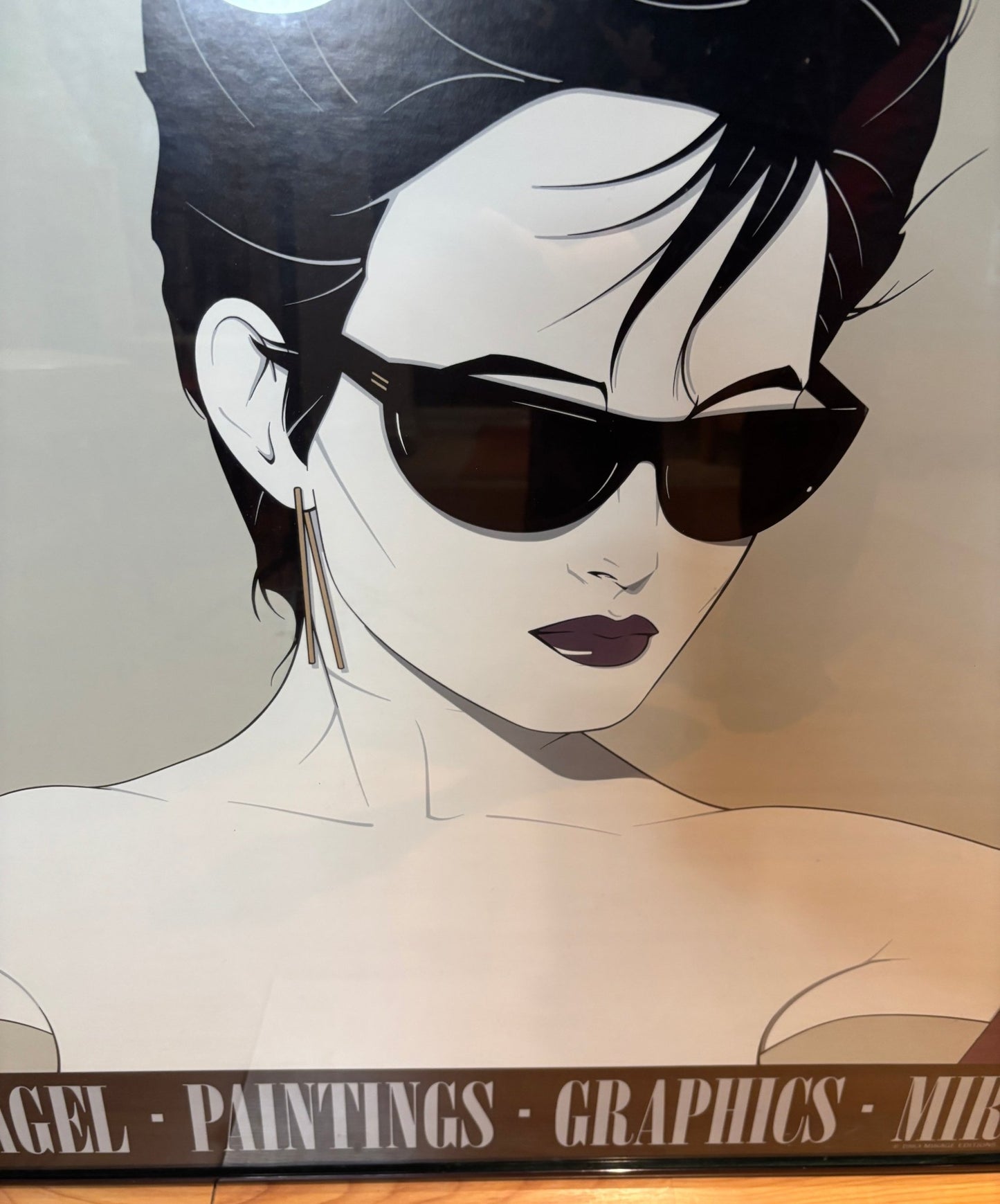 Patrick Nagel Framed Mirage Edition Sunglasses Poster
