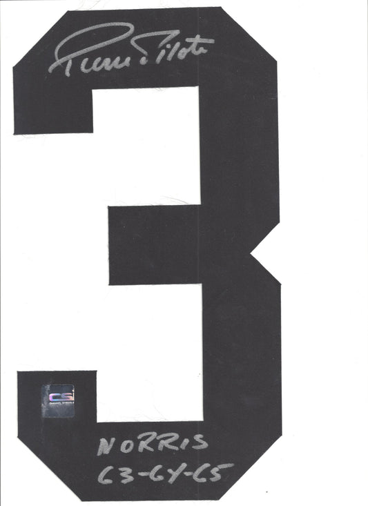 Pierre Pilote Chicago Black Hawks Signed Jersey Number