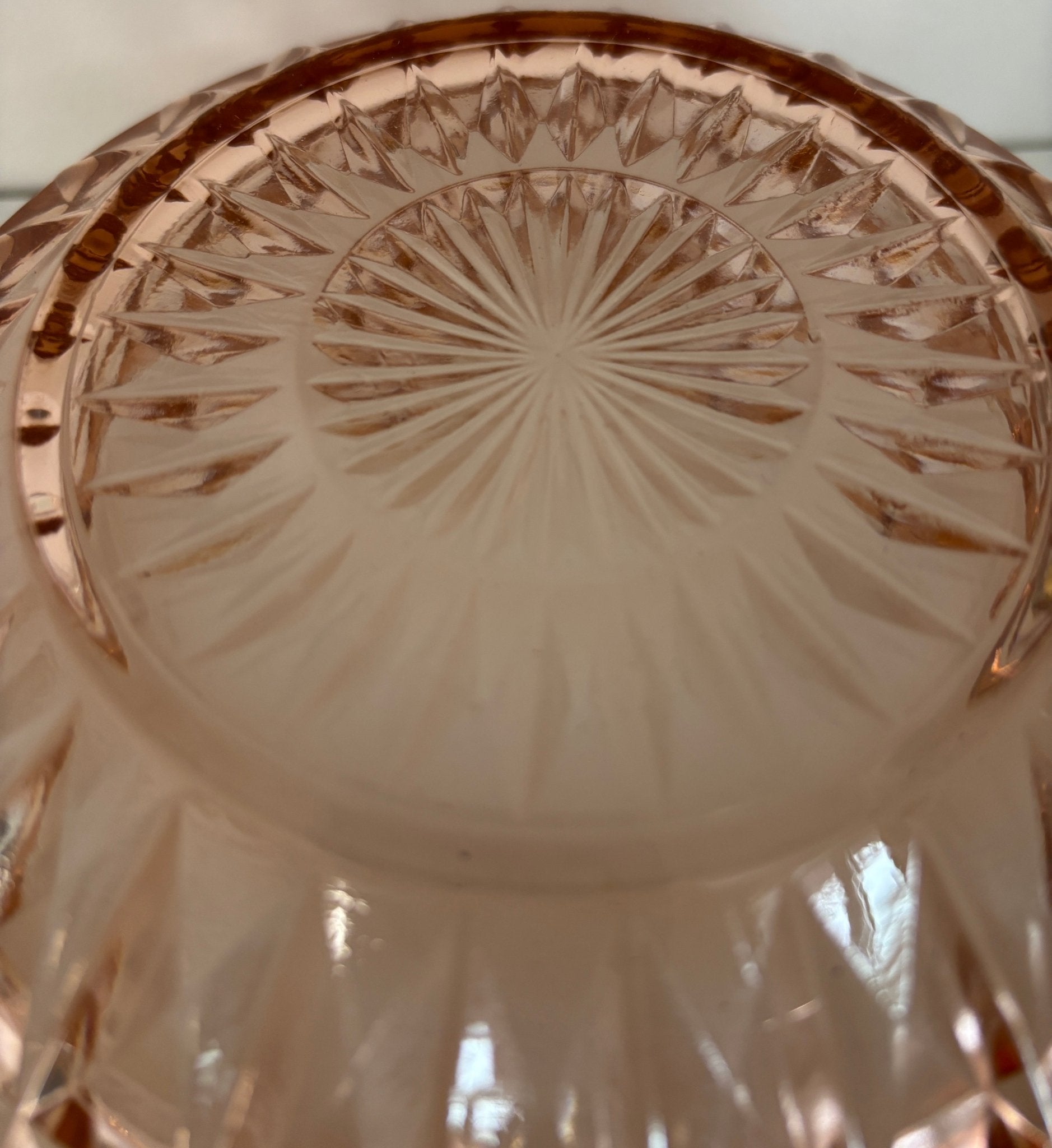 Pink Jeannette Windsor Depression Glass Serving Bowl