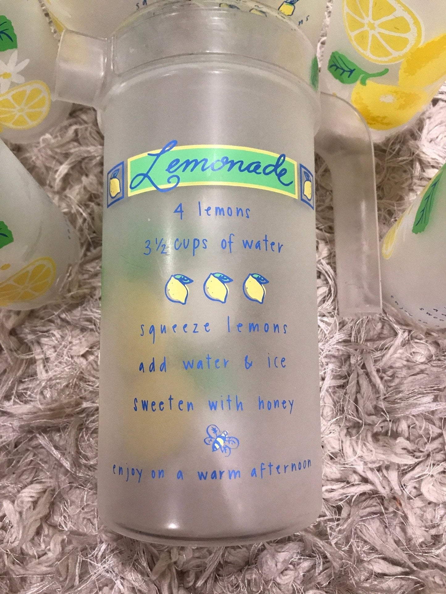 Precision Craft Lemonade Pitcher and Glasses Tumbler