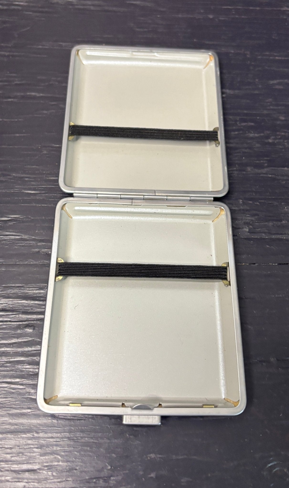 Purple Leather and Chrome Cigarette Case