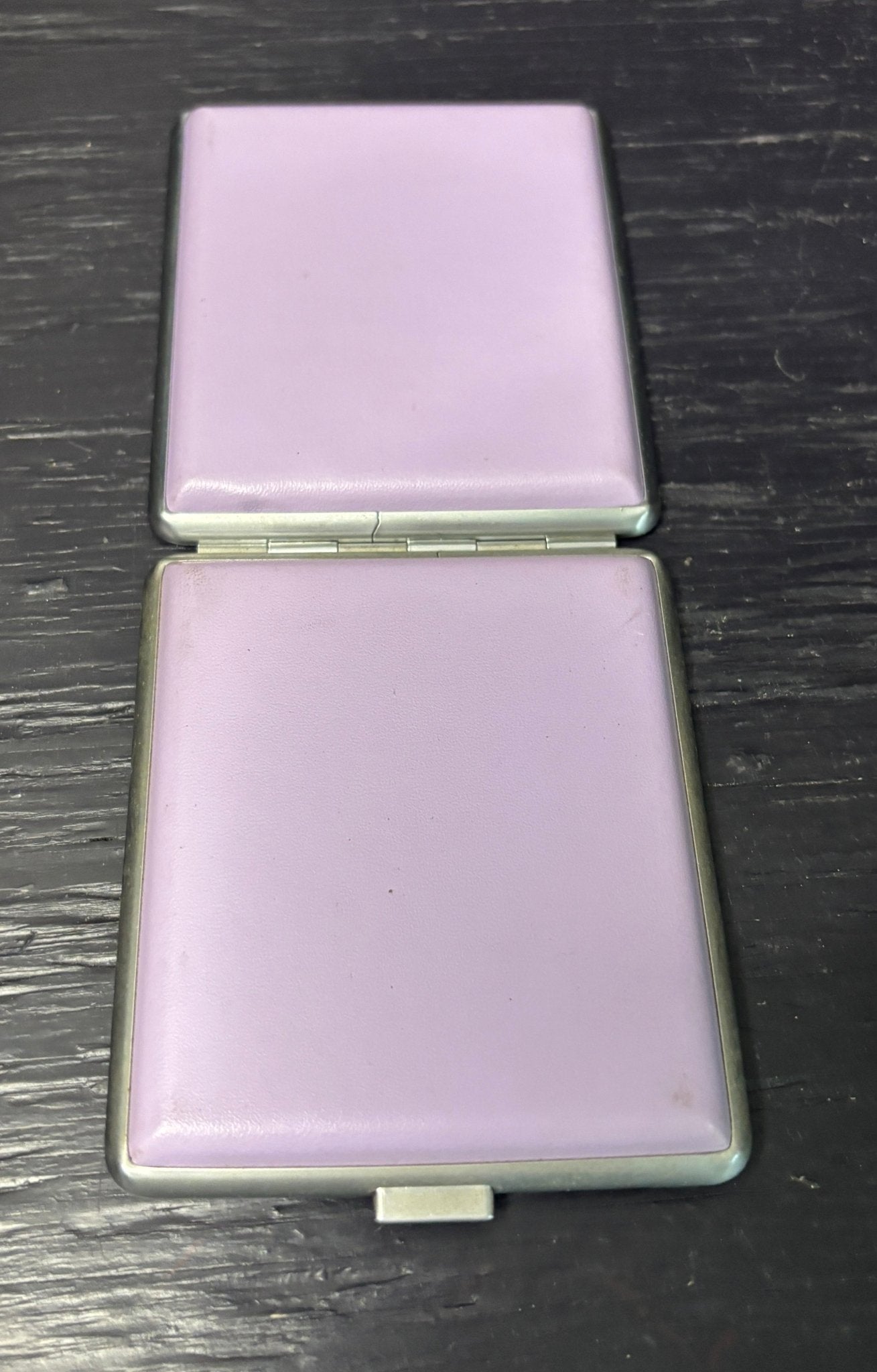 Purple Leather and Chrome Cigarette Case