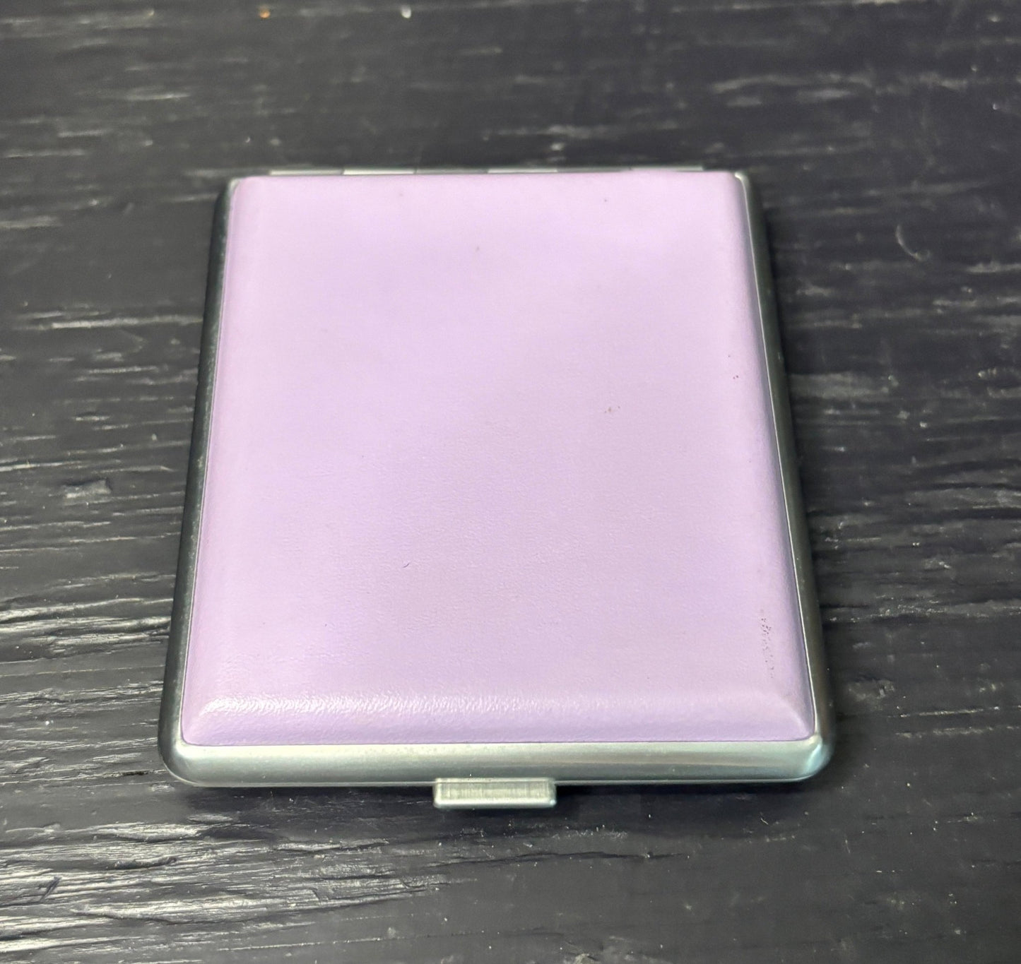 Purple Leather and Chrome Cigarette Case