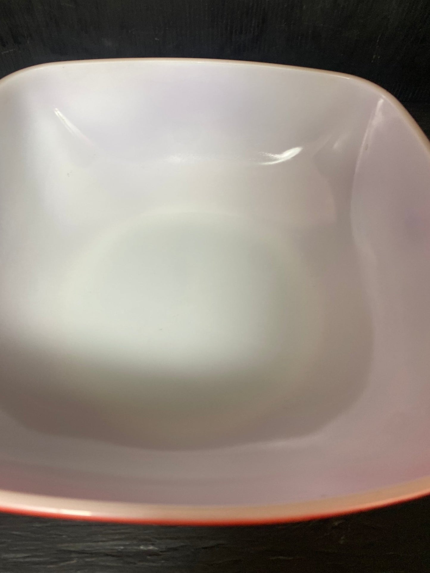 Pyrex 525B 2.5 Quart Red Square Serving Mixing Bowl