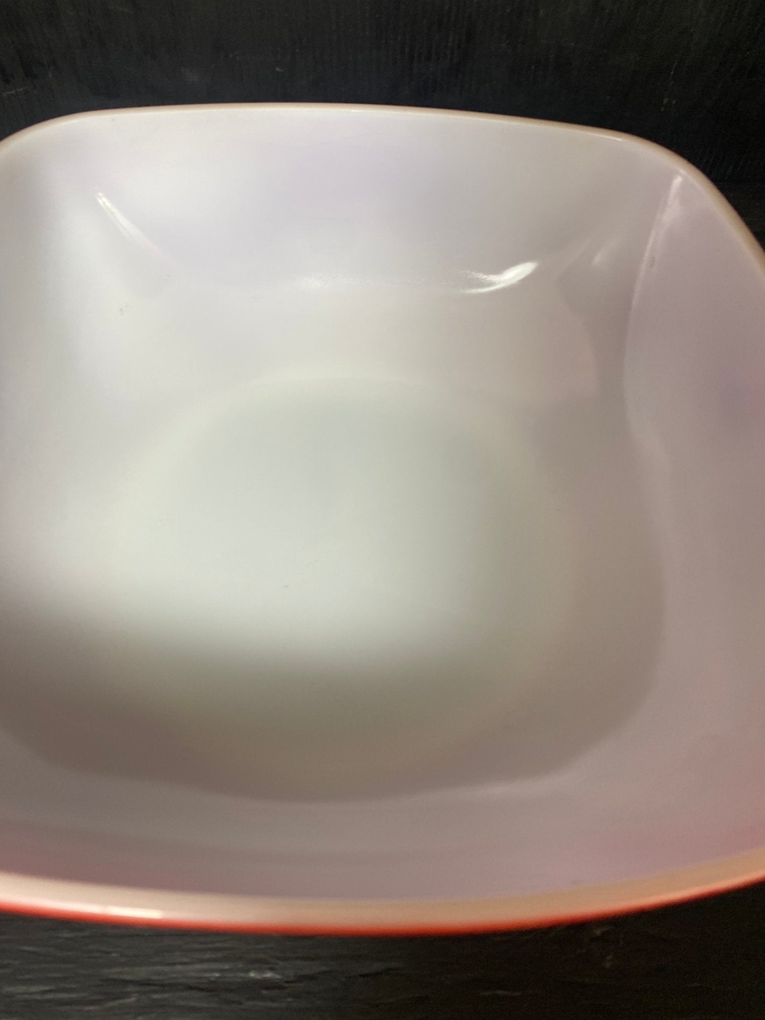 Pyrex 525B 2.5 Quart Red Square Serving Mixing Bowl