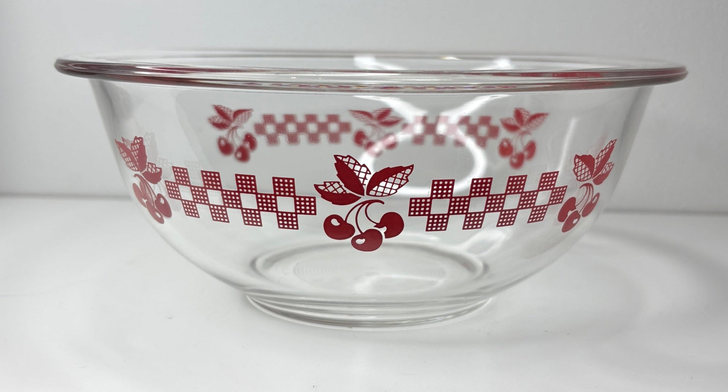 Pyrex Cherry Design Glass Bowl