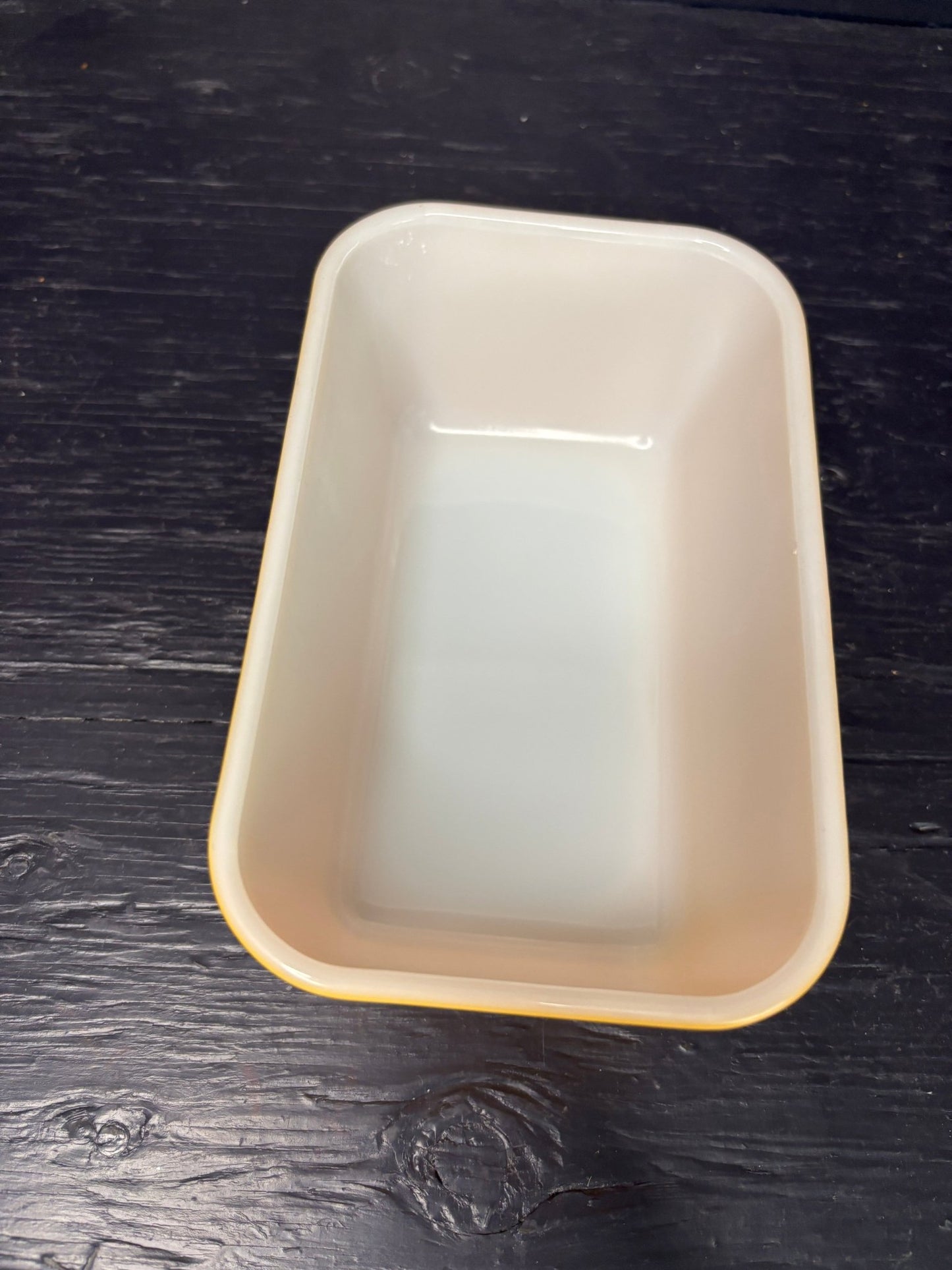 Pyrex Gold Orange Refrigerator Dish Mini Loaf Pan