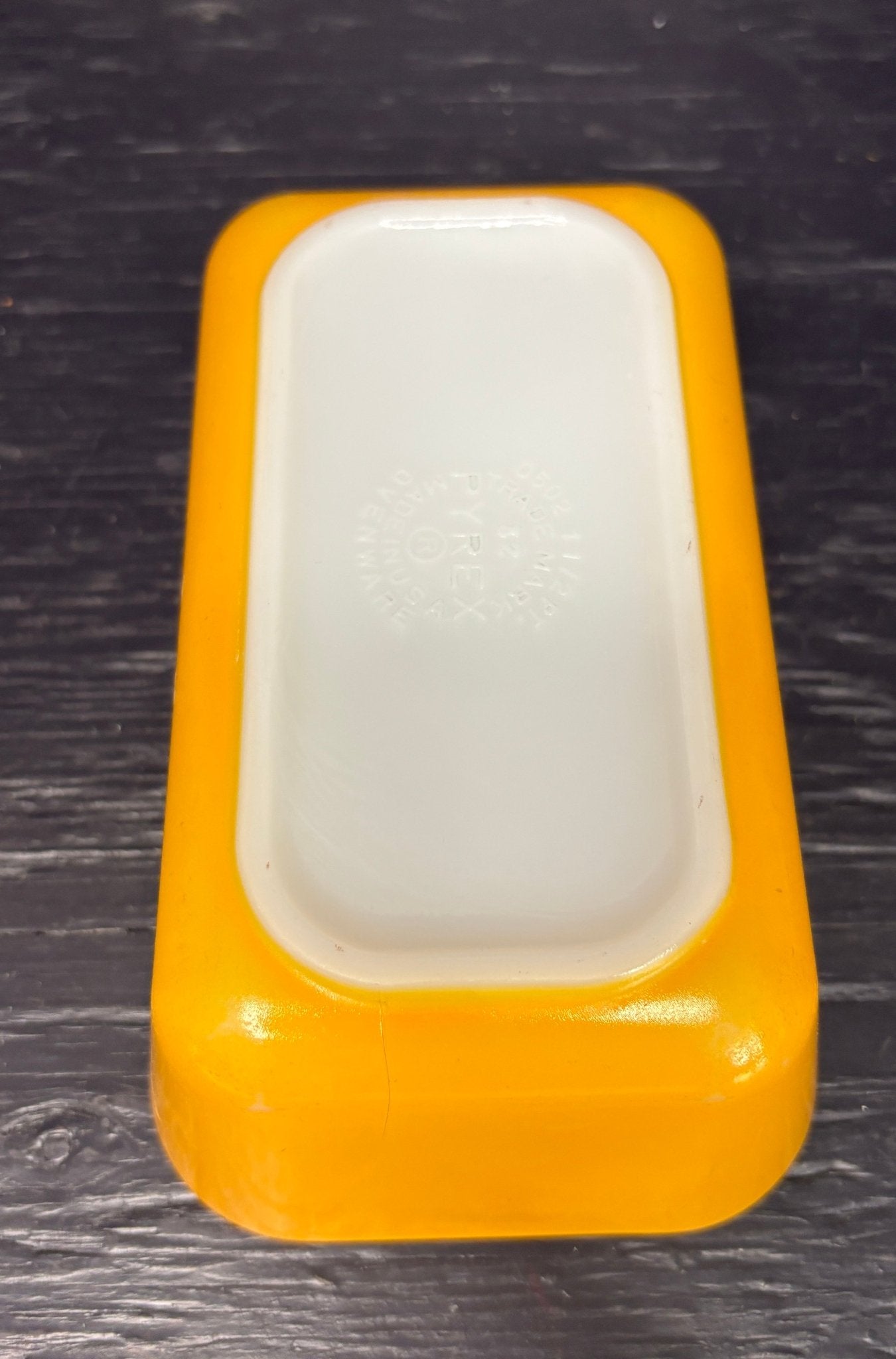 Pyrex Gold Orange Refrigerator Dish Mini Loaf Pan