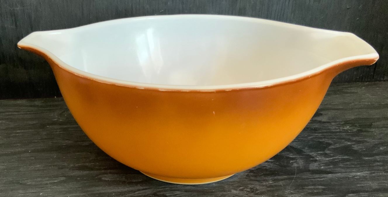 orange pyrex cinderella mixing bowl