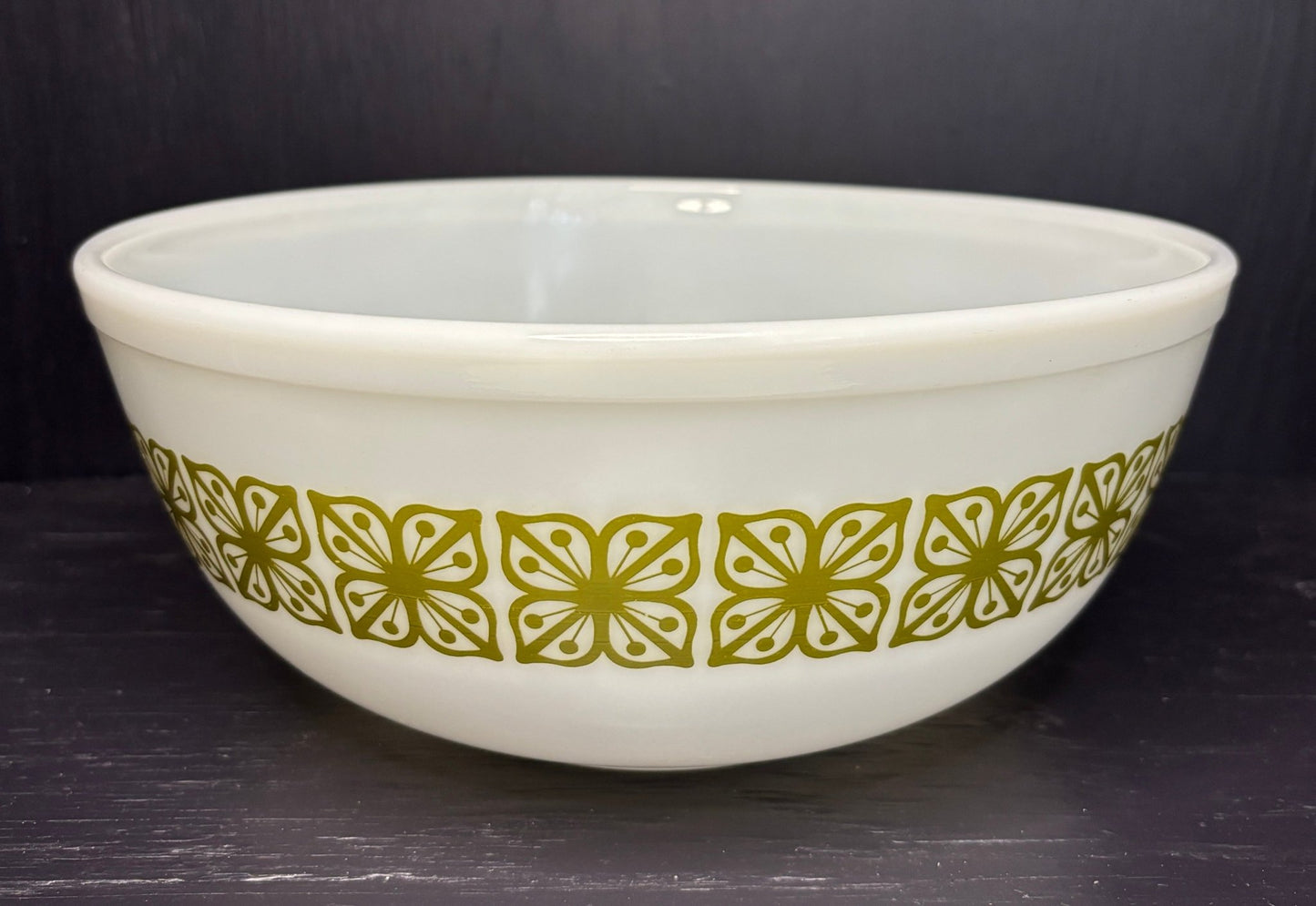 Pyrex Verde Square Flowers Autumn Floral 4 Quart Mixing Bowl