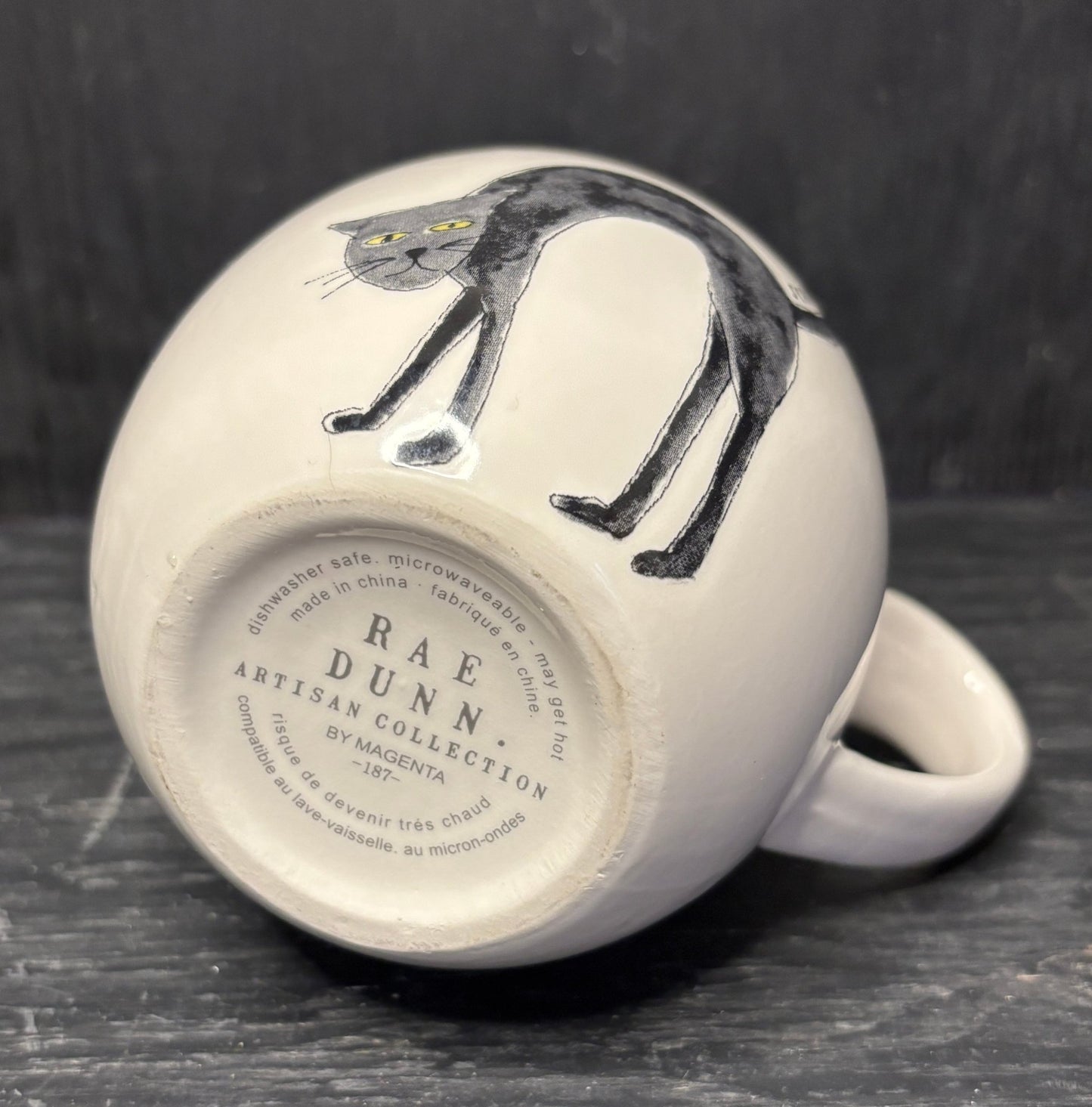 Rae Dunn Black Cat Scardey Cat Mug