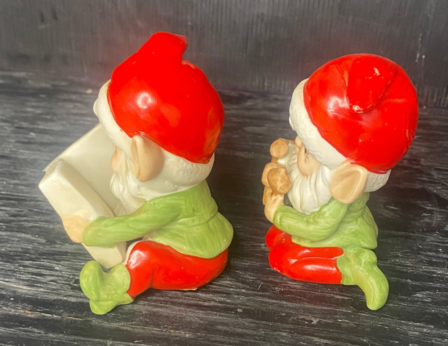 Rare Vintage Homco Elf Christmas Figurines