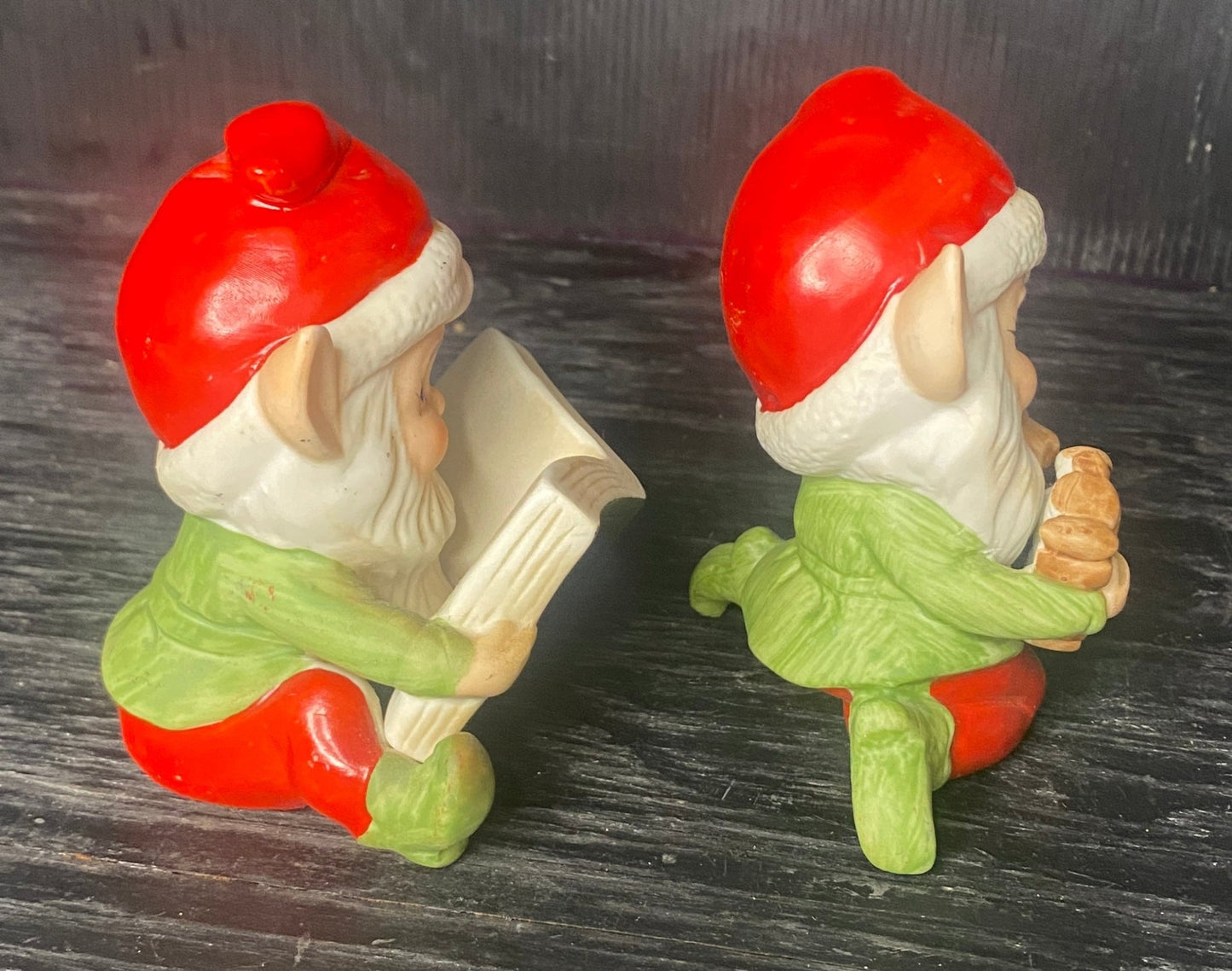Rare Vintage Homco Elf Christmas Figurines