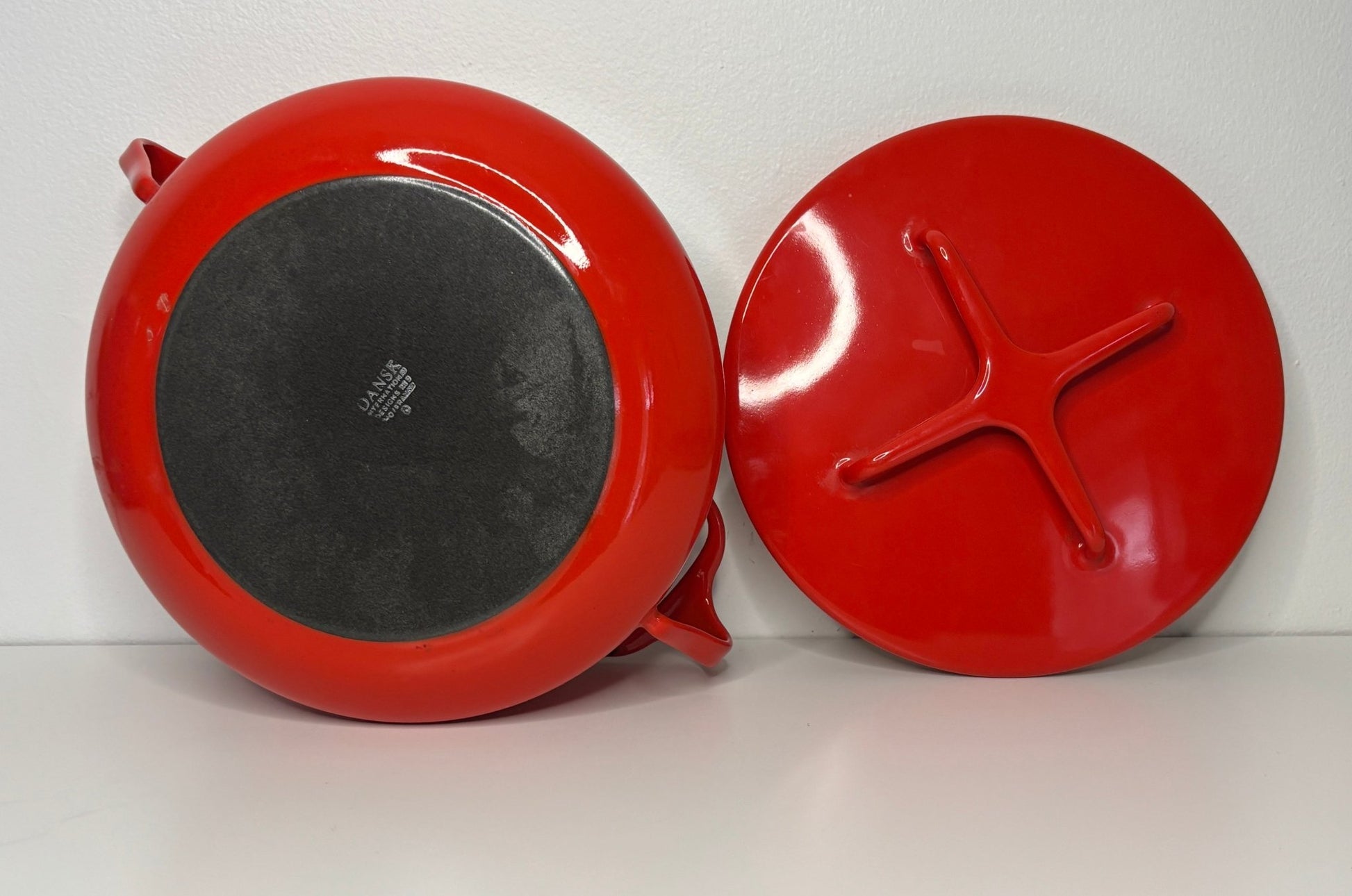 Red Dansk Kobenstyle Casserole Pot