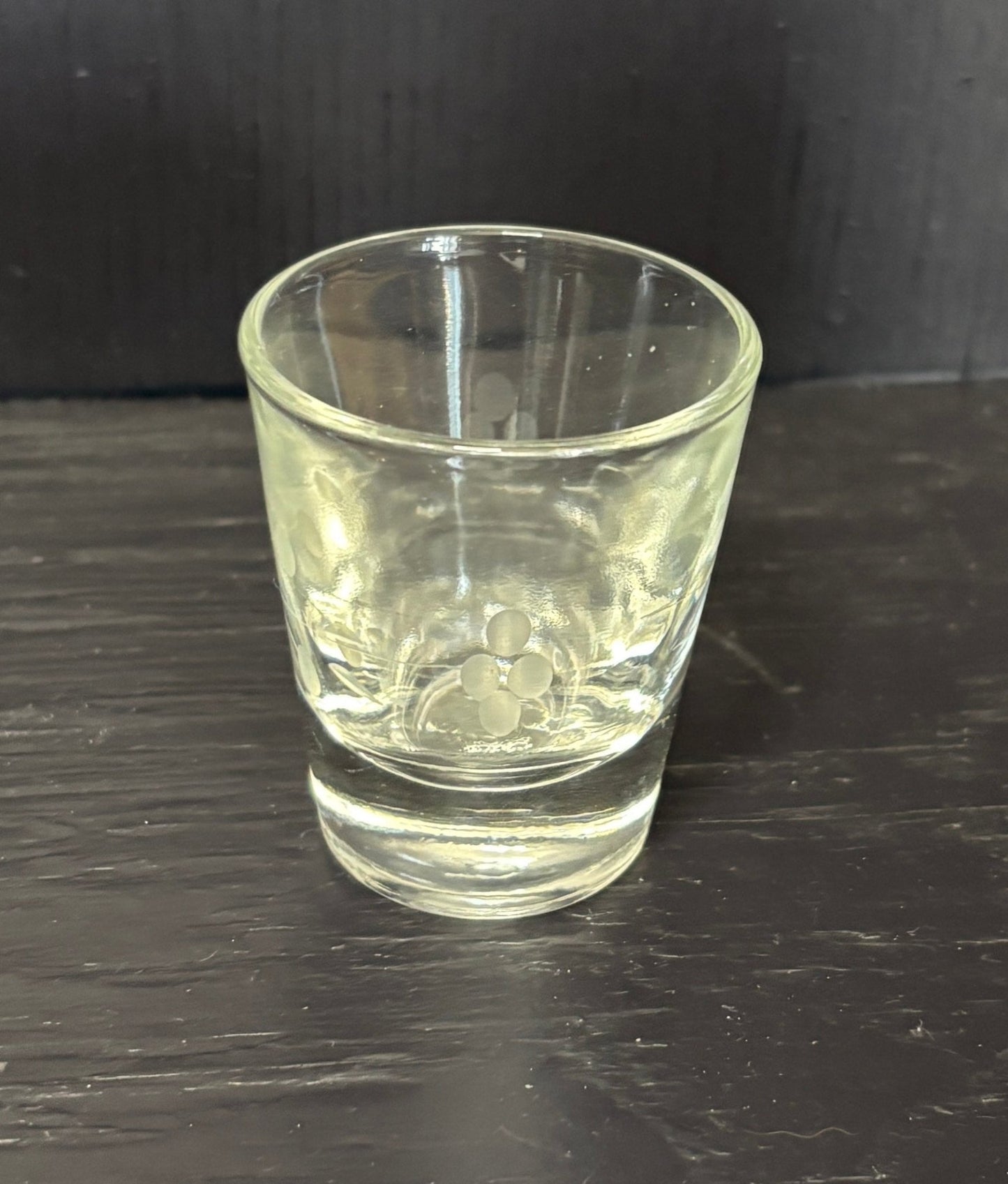 Retro Shot Glasses with etched design