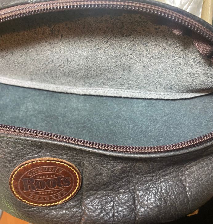 Roots Brown Leather Fanny Pack