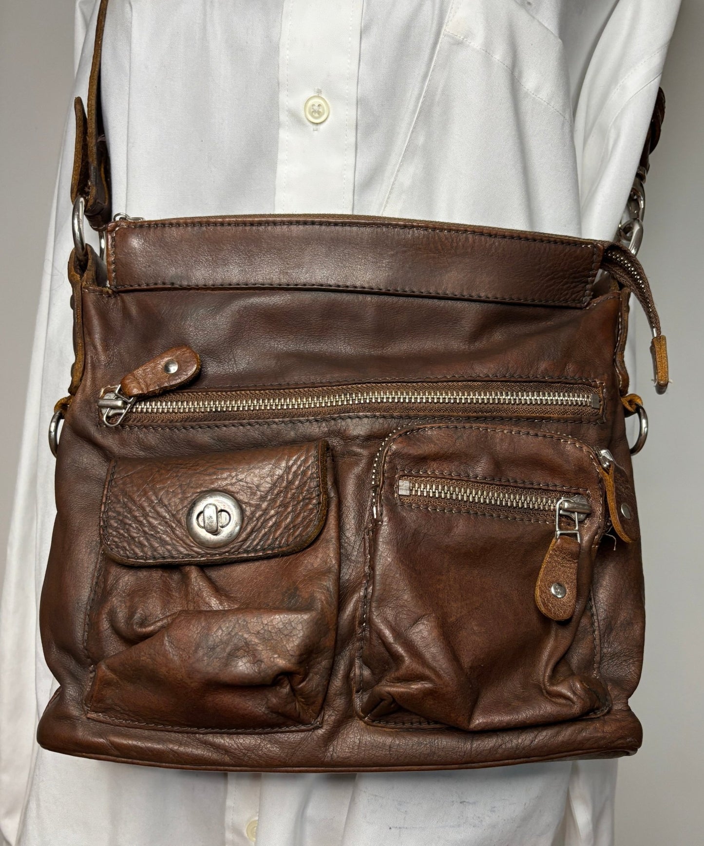Roots Tribe Brown Leather Purse