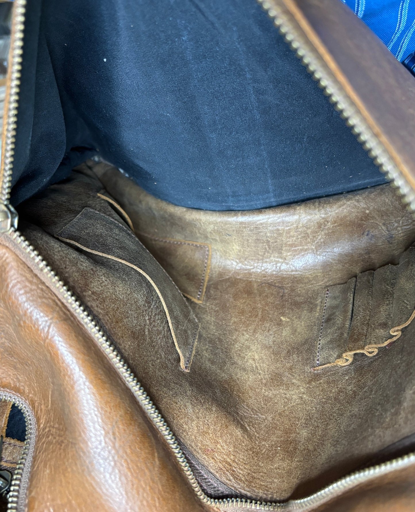 Roots Tribe Brown Leather Satchel