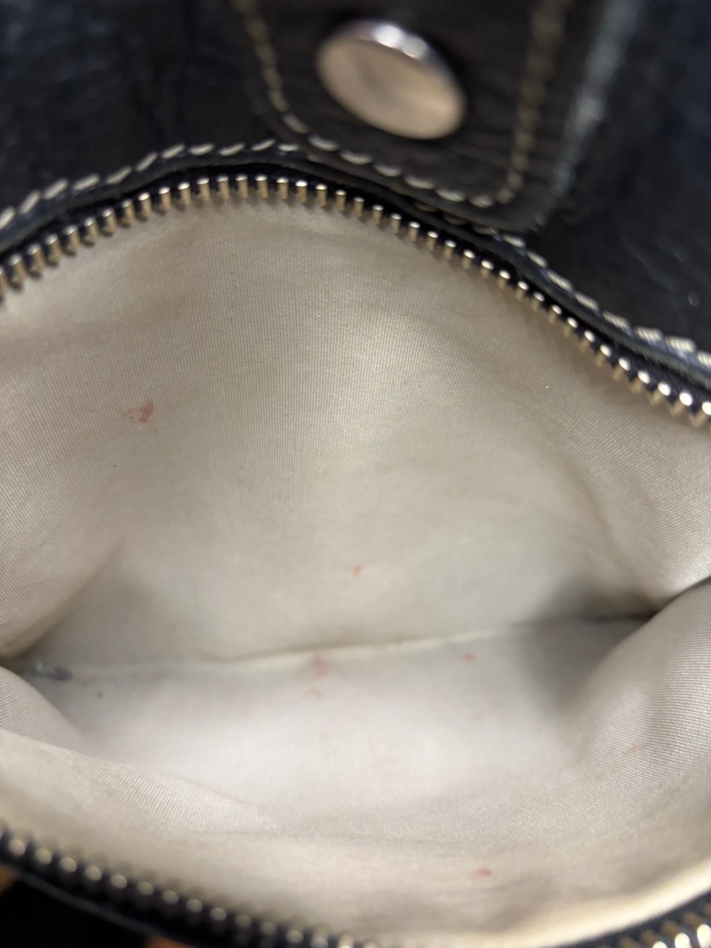 Roots Venetian Tribe Black Leather Crossbody Purse