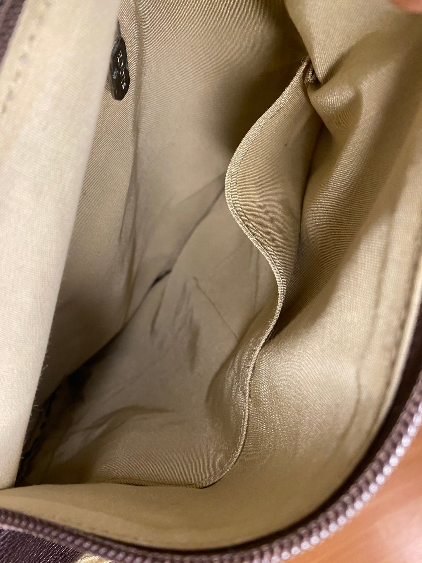 Roots Venetian Village Brown Embossed Leather Crossbody Purse