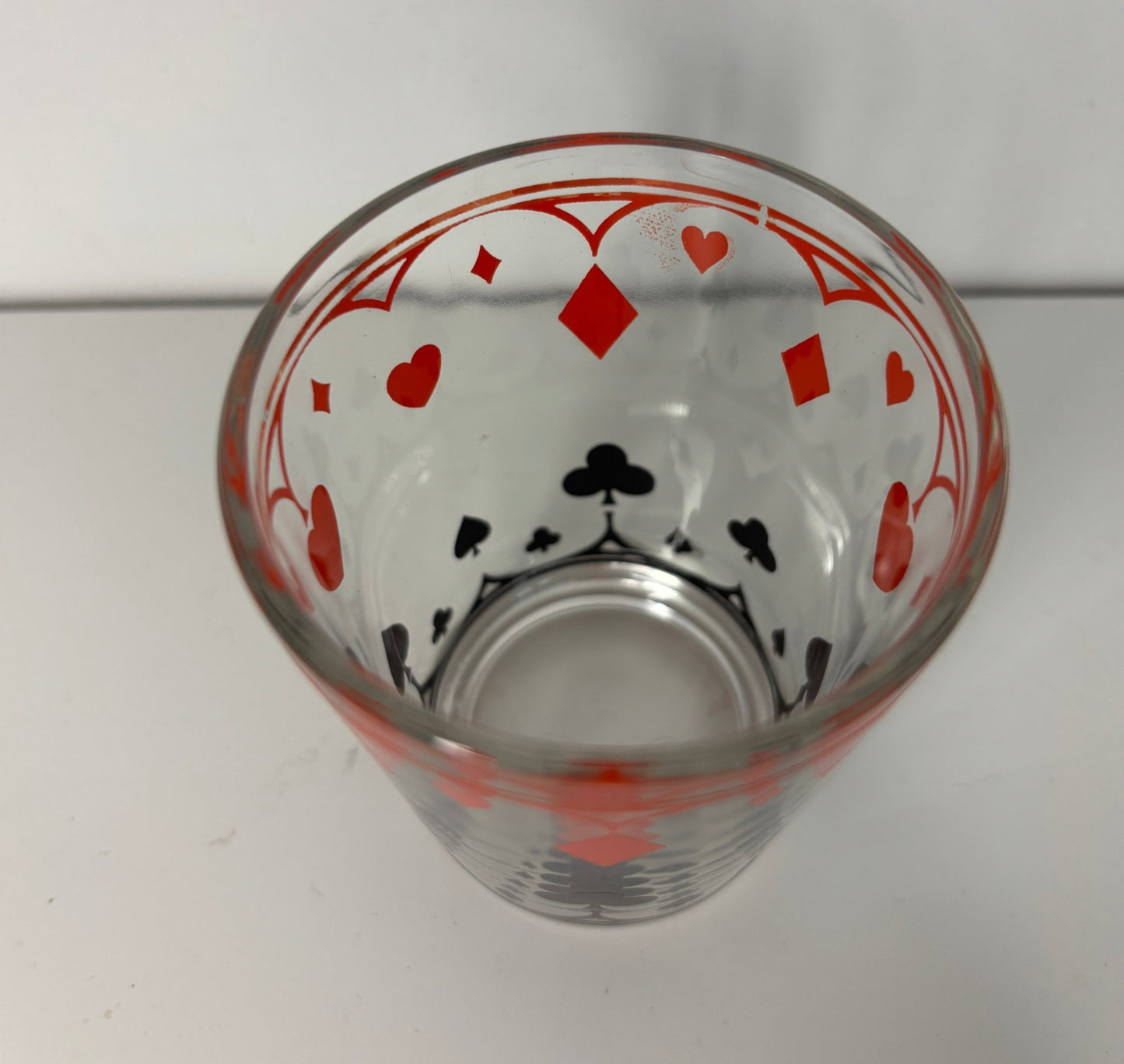 Schwartz Mustard Glass Playing Card Drink Glass