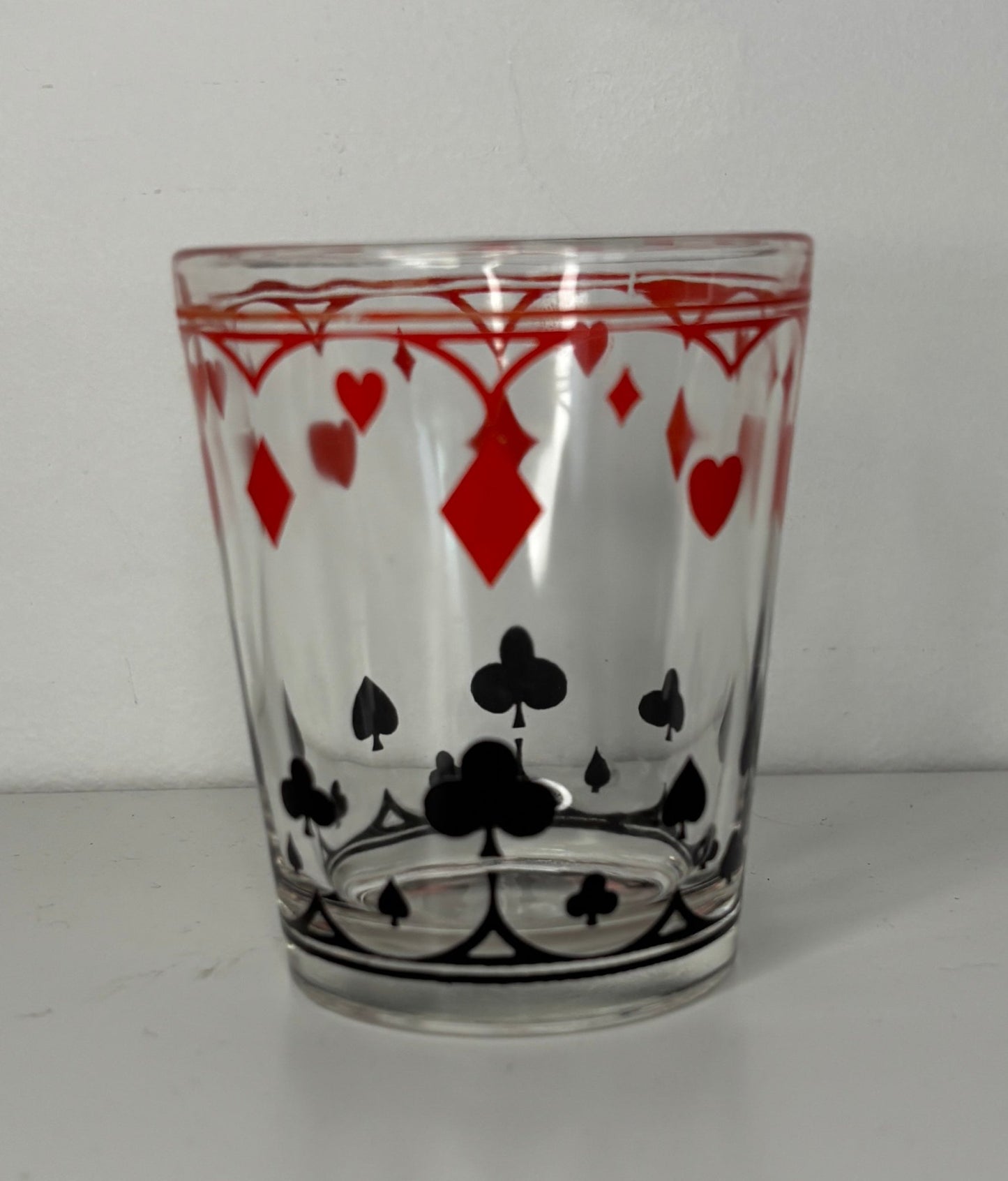 Schwartz Mustard Glass Playing Card Drink Glass