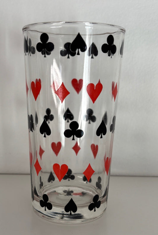 Schwartz Mustard Glass Playing Card Drink Glass