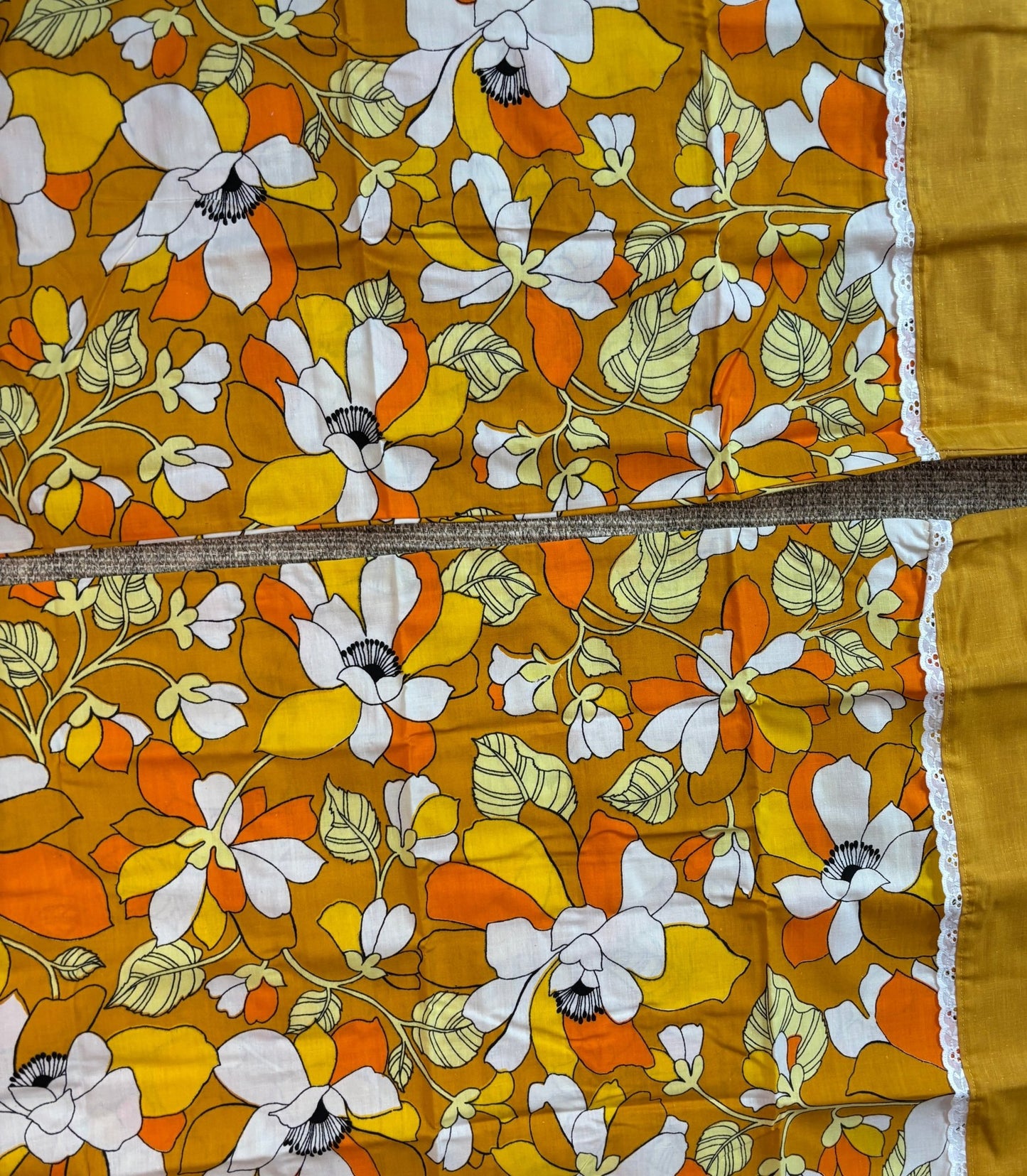 Orange Floral Pillowcases