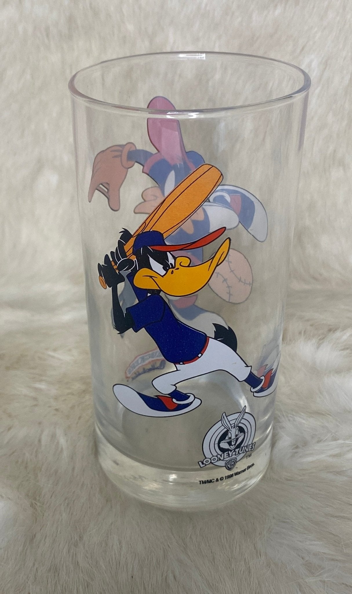 Smuckers Looney Tunes Daffy Duck Baseball Glass Tumbler
