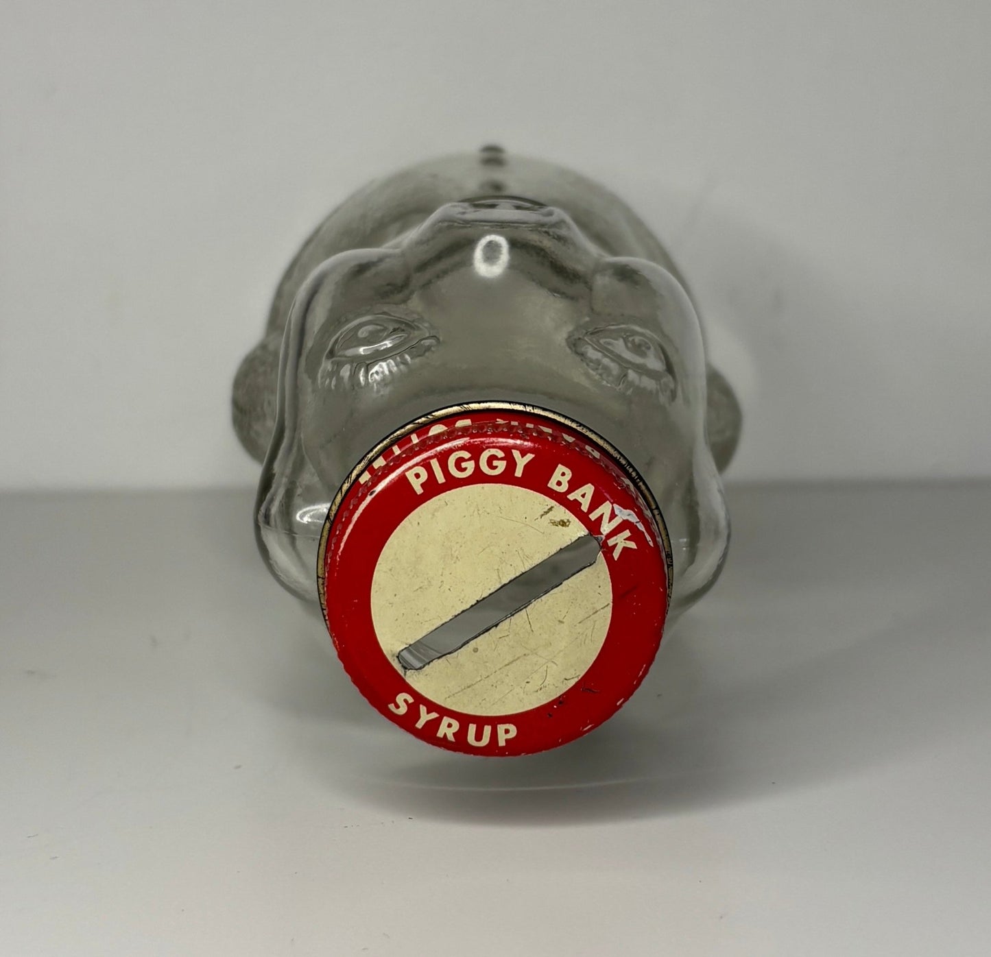 Snow Crest Glass Bear Vintage Piggy Bank