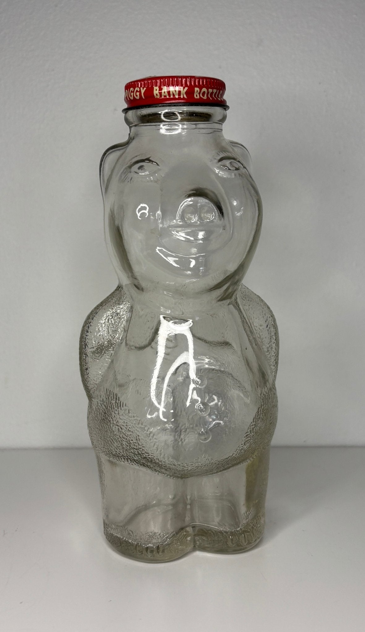 Snow Crest Glass Bear Vintage Piggy Bank