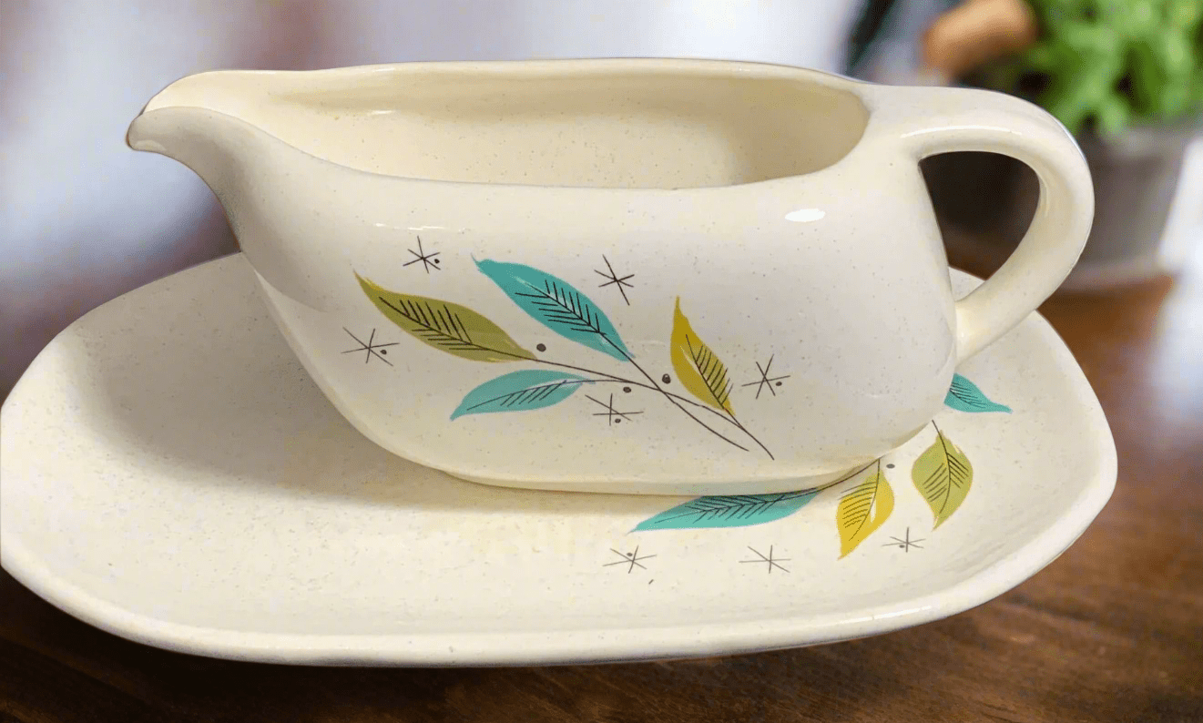 Sovereign Potters Atomic Vogue Gravy Boat and Saucer