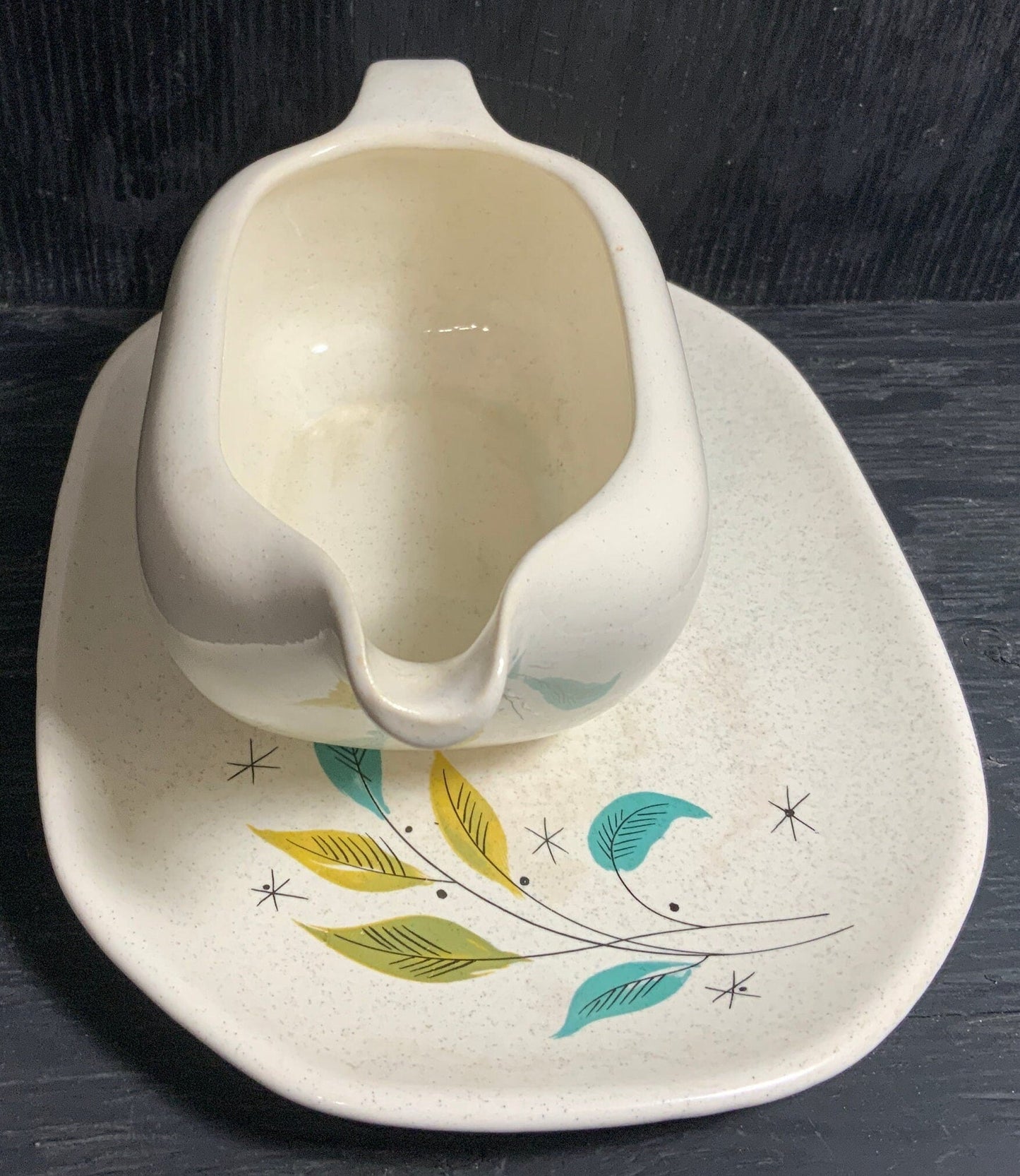 Sovereign Potters Atomic Vogue Gravy Boat and Saucer