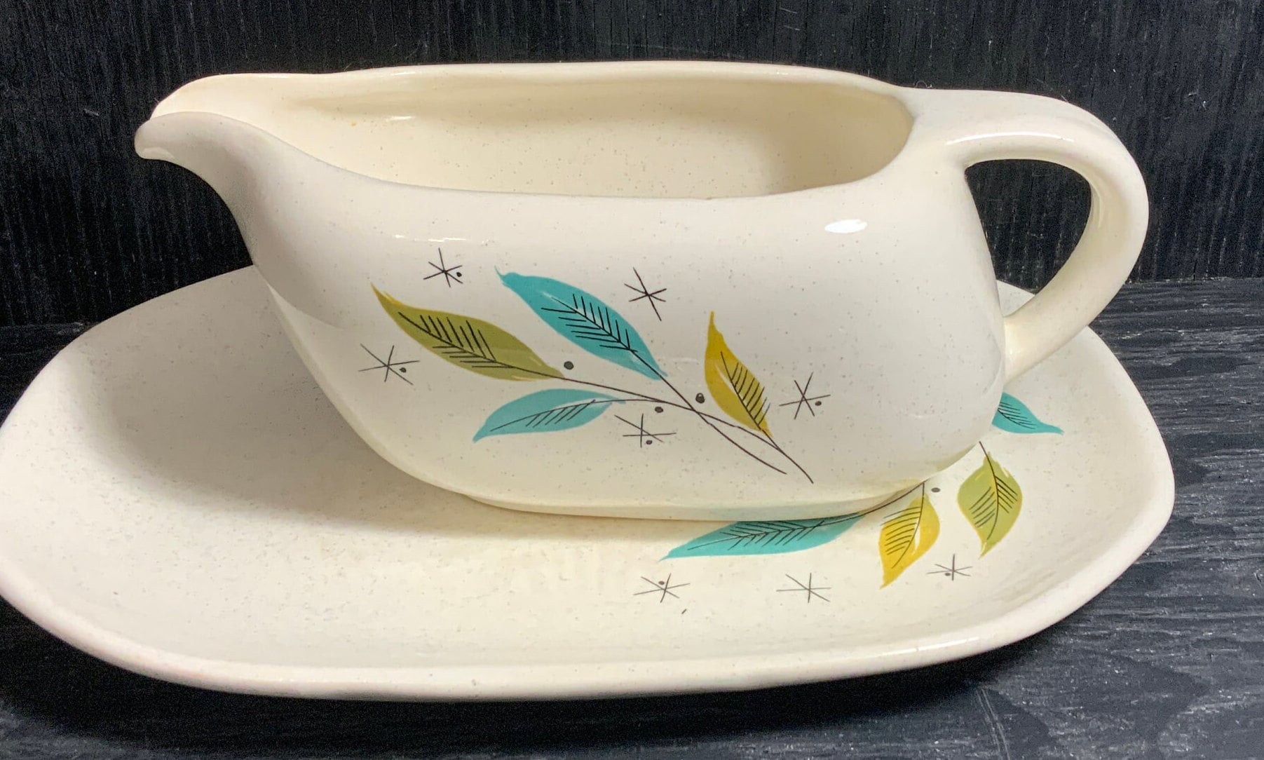 Sovereign Potters Atomic Vogue Gravy Boat and Saucer