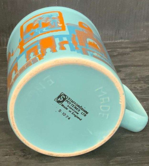 Staffordshire Potteries Vintage Blue Fireplace Mug