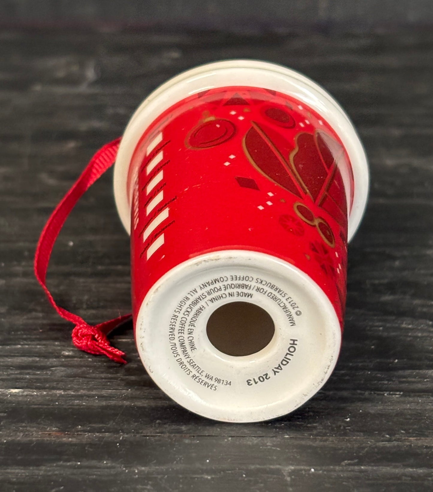 Starbucks Coffee Cup Ceramic Christmas Ornament