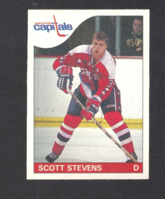 1985-1986 O-Pee-Chee Scott Stevens Washington Capitals Hockey Card #62