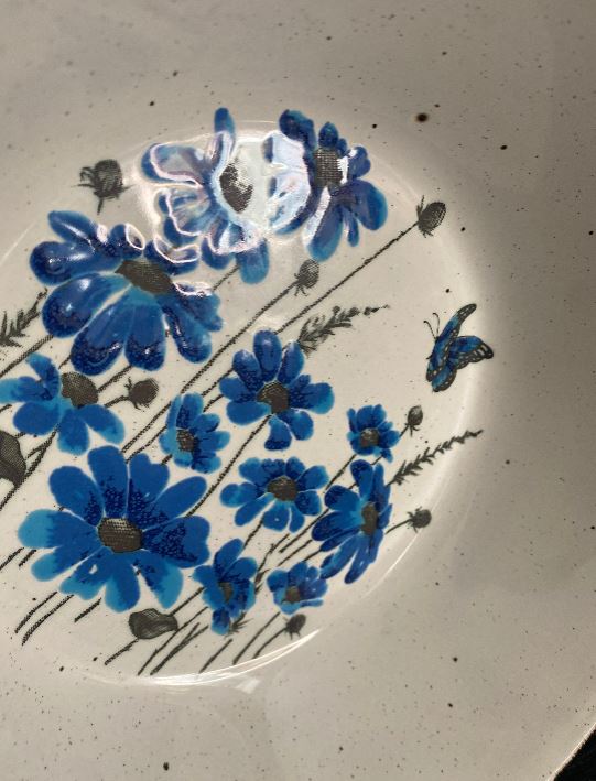 Stonehenge Midwinter Spring Blue 9 Inch Serving Bowl