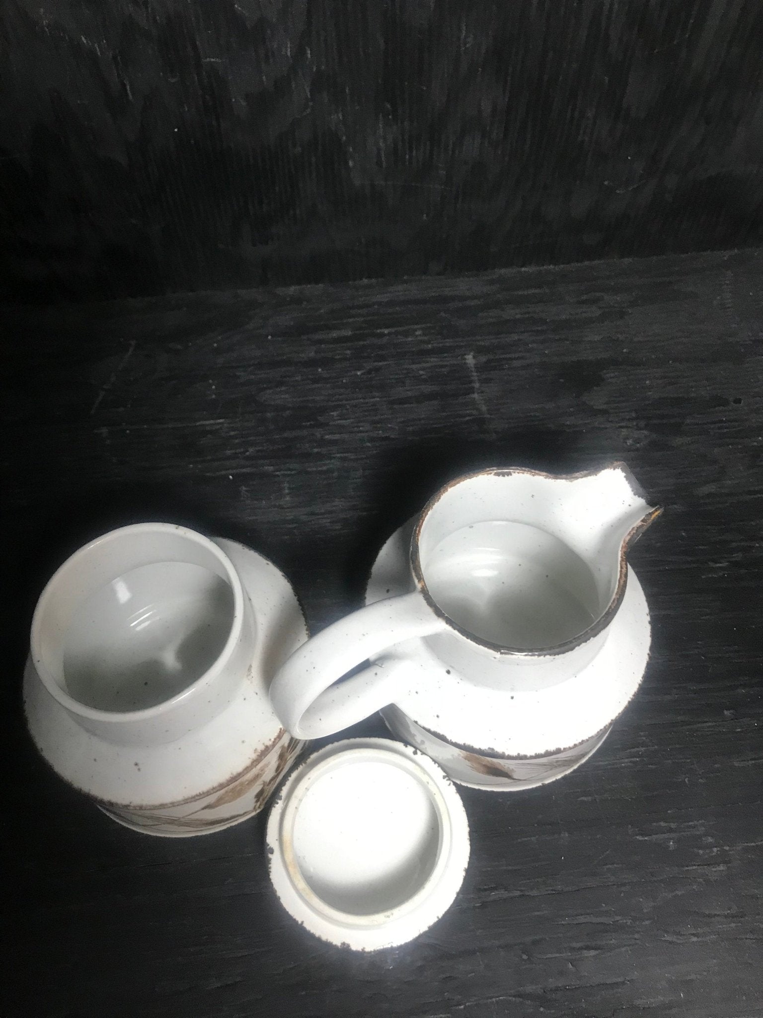 Stonehenge Midwinter Wild Oats Creamer and Sugar Bowl
