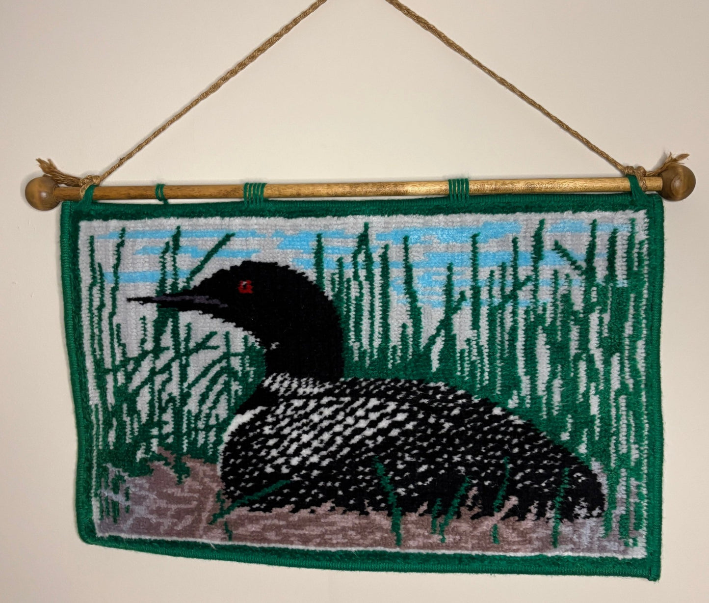 The Weaving Shop Loon Latch Hook Wall Hanging Tapestry