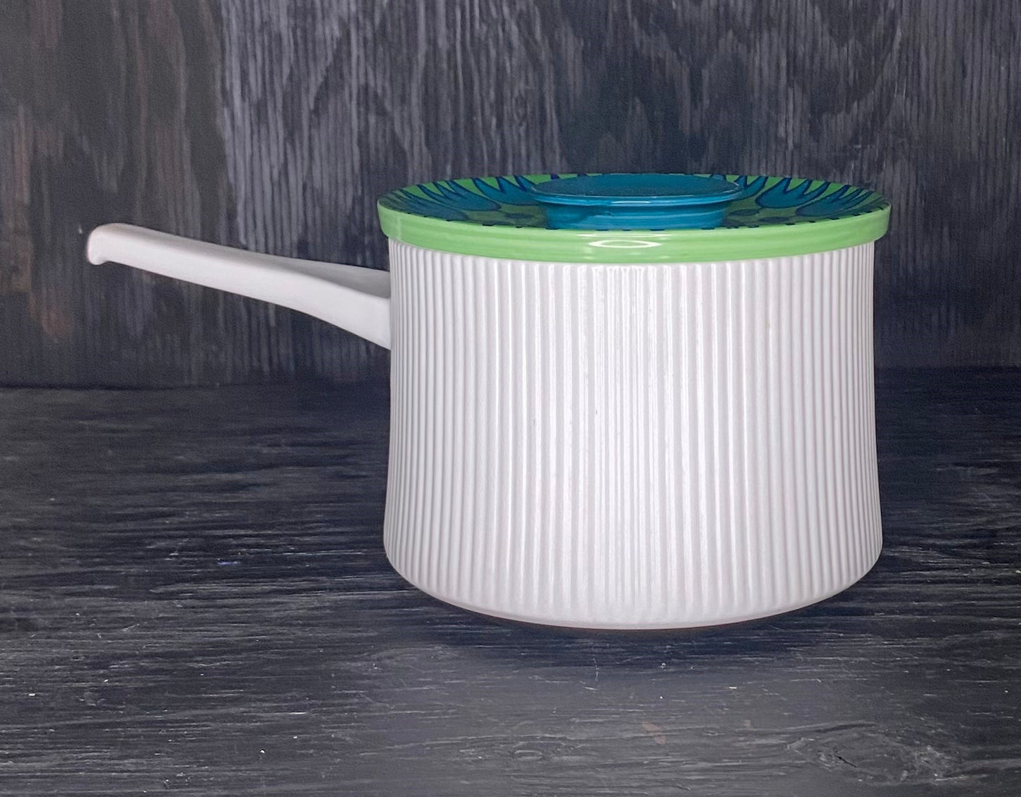 Thomas Rosenthal Flammfest Green and Blue Flower Saucepan Po