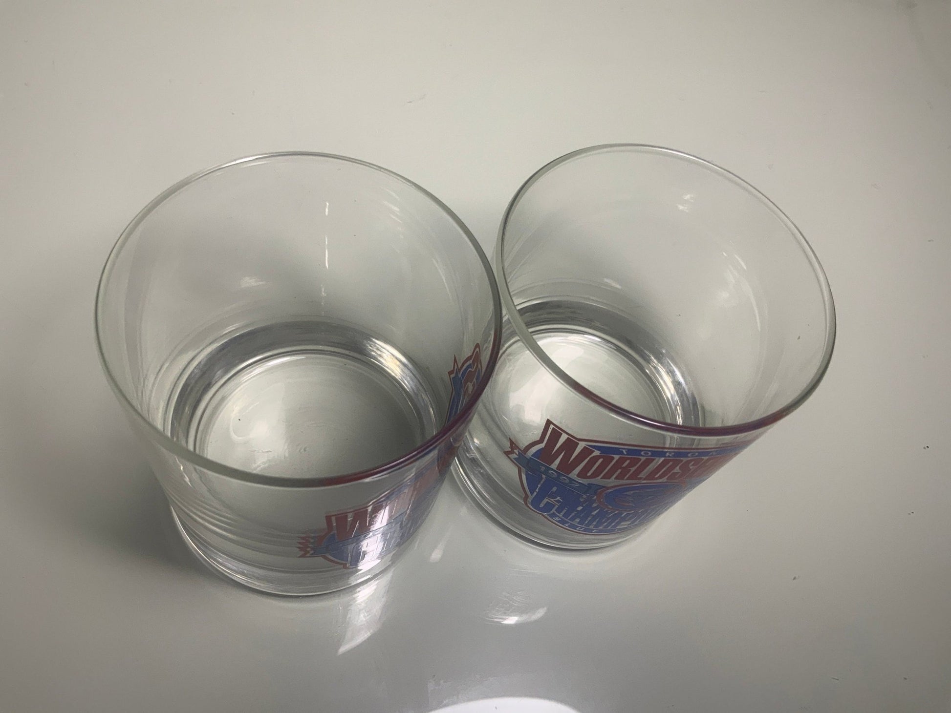 Toronto Blue Jays 1992 1993 World Series Champions Rock Glasses set